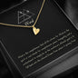 Mom Daughter Wind Element Minimalist Heart Charm Silver Necklace Gift