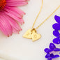 Mom Daughter Earth Element Minimalist Heart Charm Silver Necklace Gift