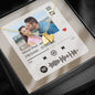 Scannable Custom Spotify Code Message Card with Heart Pendant Necklace, gift for friend, girfriend