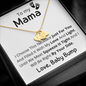 To My Mama Footprint - Mother's Day Gift Initial Heart Pendant