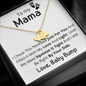 To My Mama Heart Pendant Gift Set, Personalized Baby Shower Mother's Day Gift