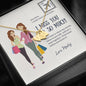 Miss You Postcard Daughter to Mom Message Card Necklace