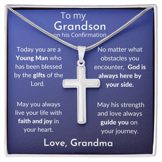 To My Grandson Confirmation Cross Not Engraved