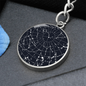Celestial Night Sky Pendant Keychain Santa Barbara