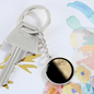 Personalized Half Moon Circle Pendant Keychain