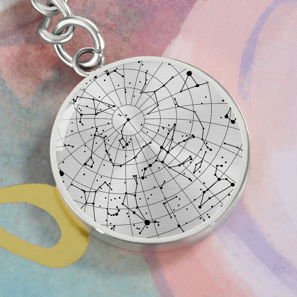 Celestial Night Sky Transparent Ottawa Keychain