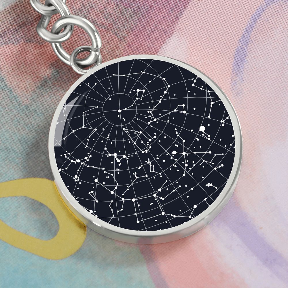 Celestial Night Sky Keychain Fenway Park