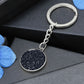 Celestial Night Sky Circle Keychain Gridley CA