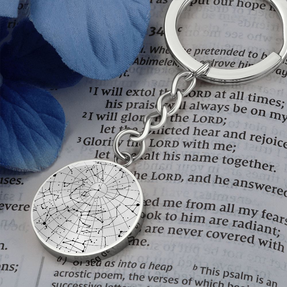 Celestial Night Sky Transparent Ottawa Keychain