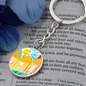 Child Drawing Circle Pendant Necklace
