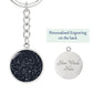 Celestial Night Sky Circle Pendant Keychain Patchogue