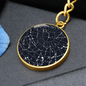 Celestial Night Sky Pendant Keychain Santa Barbara
