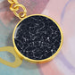 Celestial night Sky Circle Pendant Keychain Irvine CA