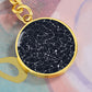 Celestial Night Sky Circle Pendant Keychain Patchogue