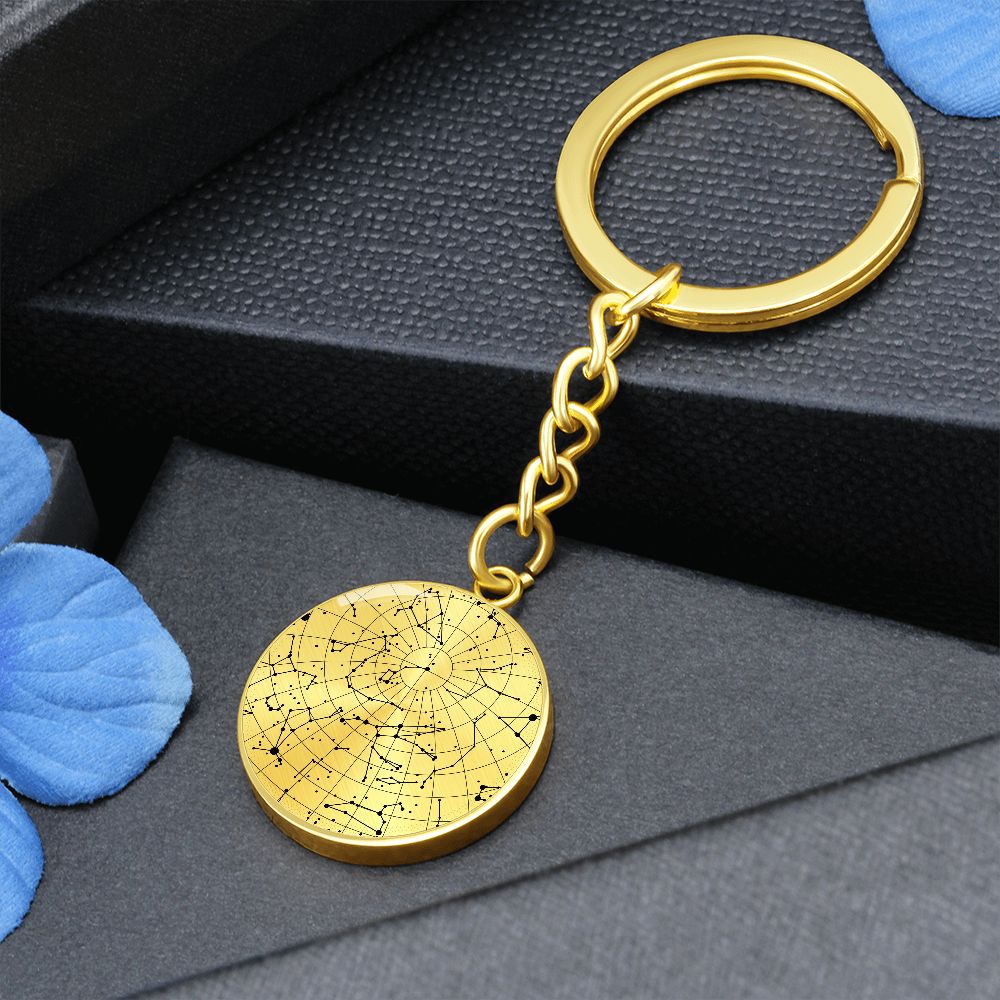 Celestial Night Sky Transparent Ottawa Keychain