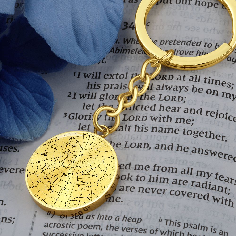 Celestial Night Sky Transparent Keychain Kirkland WA