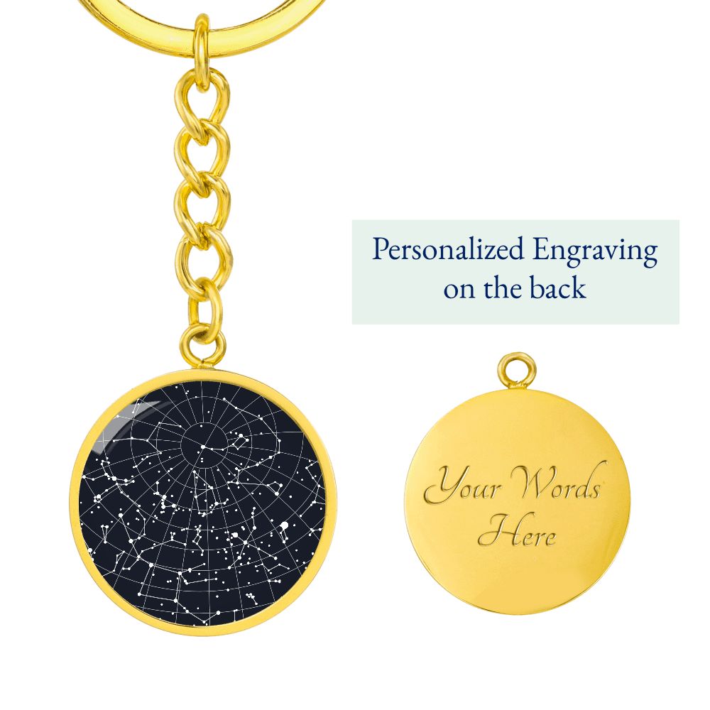 Celestial Night Sky Keychain Fenway Park