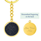 Personalized Celestial Night Sky Circle Pendant Keychain