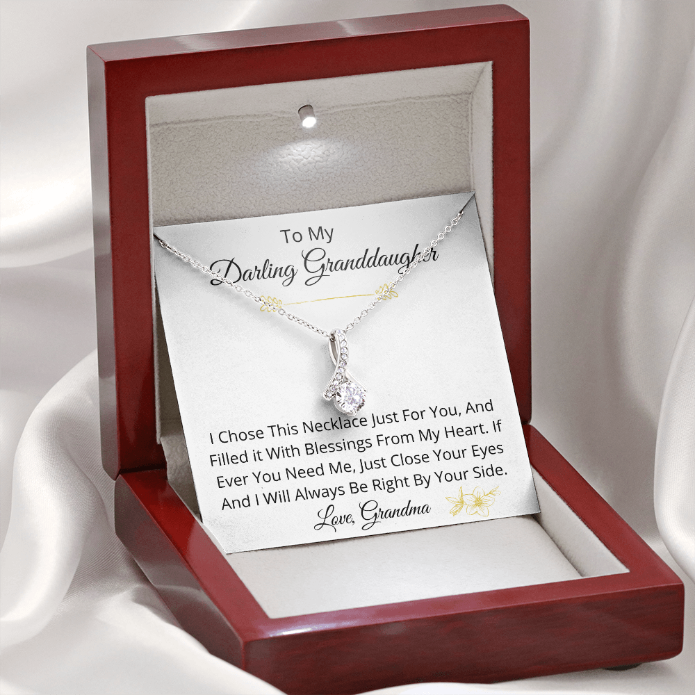 To My Darling Granddaughter - Pendant Necklace - Gift From Grandmother