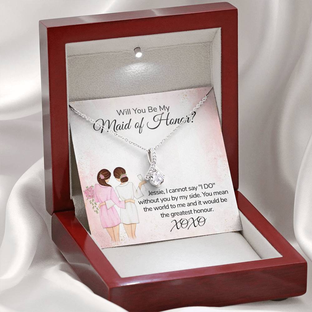 Will You Be My Maid of Honor - Pendant Necklace - Gift from Bride