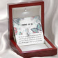 Mama to be ribbon pendant white gold necklace