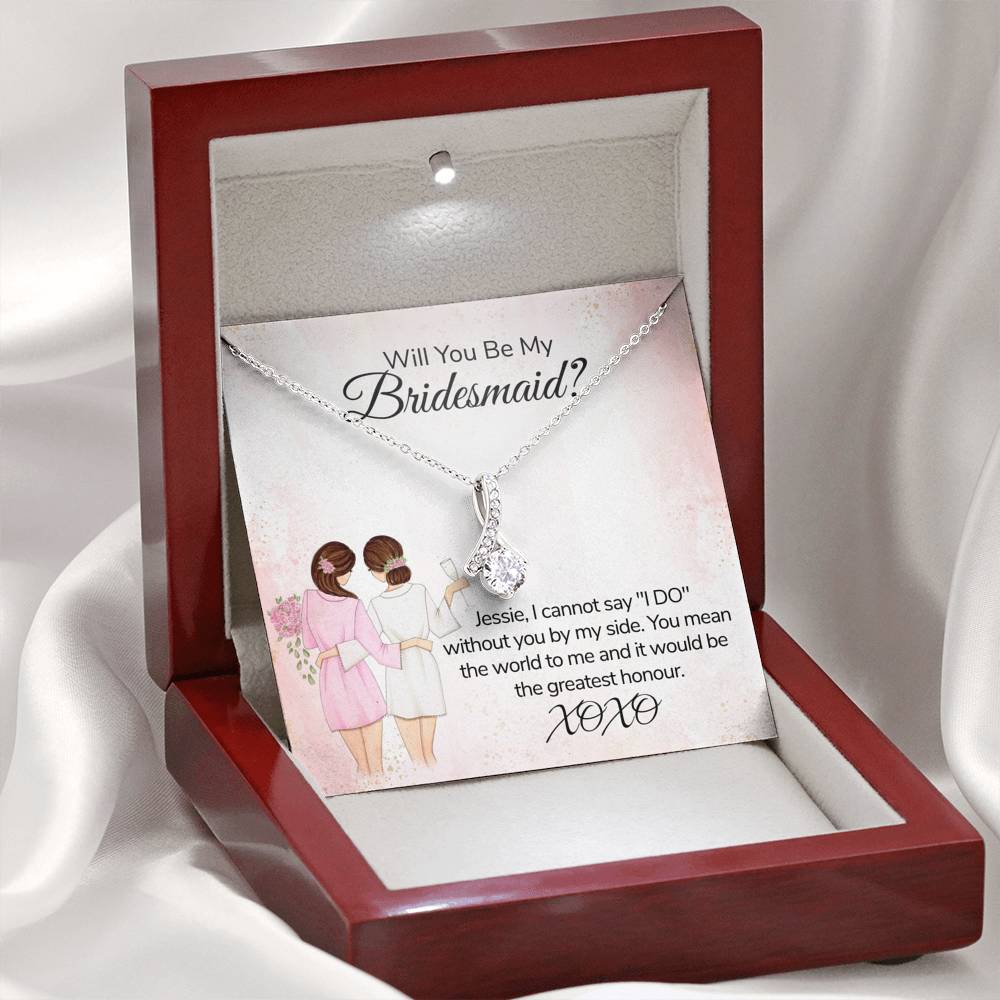 Will You Be My Bridesmaid - Pendant Necklace - Gift From Bride