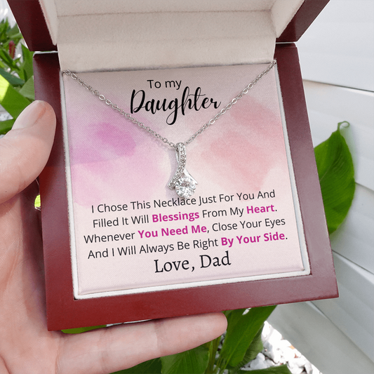 To My Daughter - Jewelry Necklace Gift Set - From Dad
