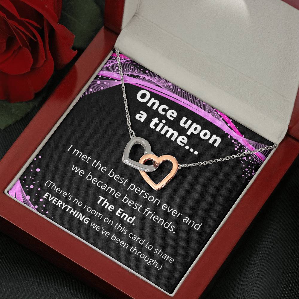 Once Upon A Time - Best Friend Necklace - Custom Message Card