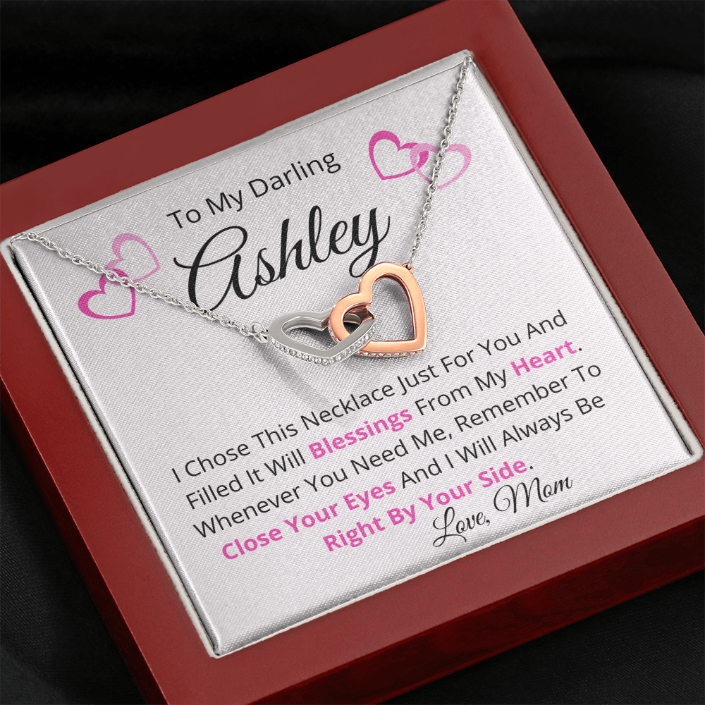 Happy Valentine's Day - Personalized Double Heart Pendant Necklace
