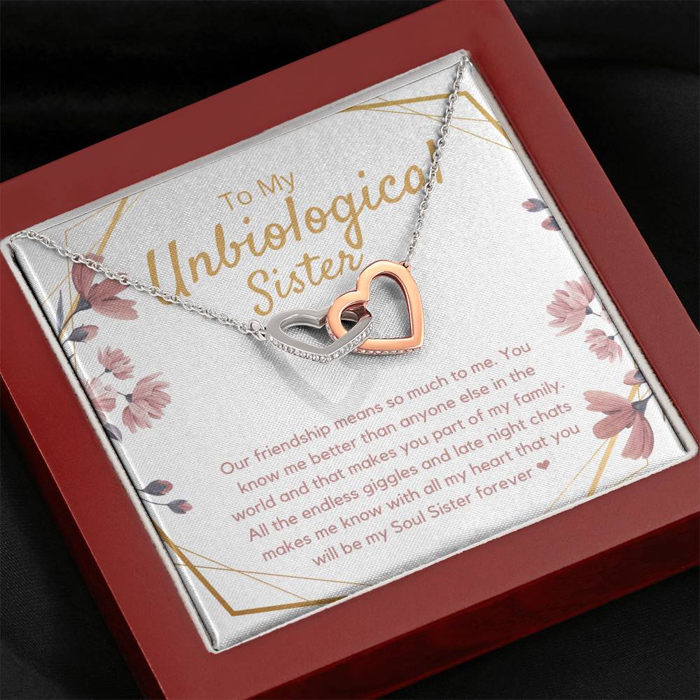 To My Unbiological Sister, Best Friend Necklace