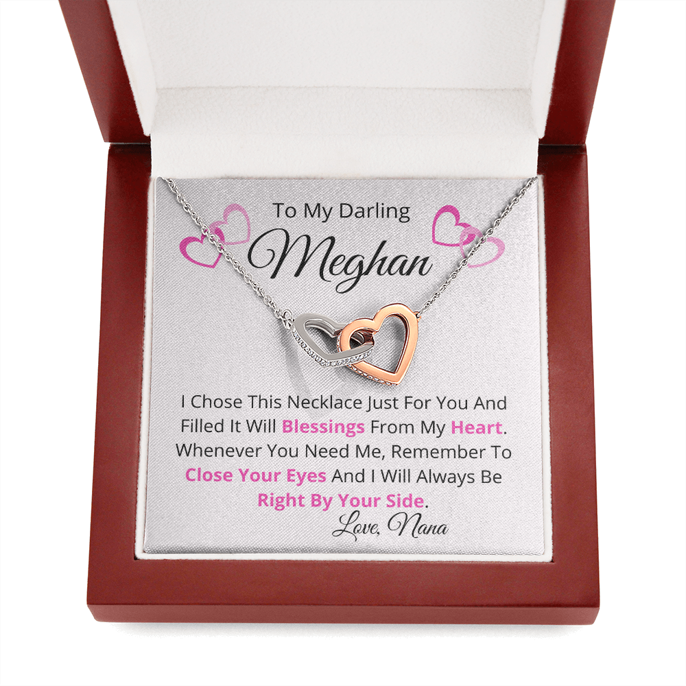 Happy Valentine's Day - Personalized Double Heart Pendant Necklace