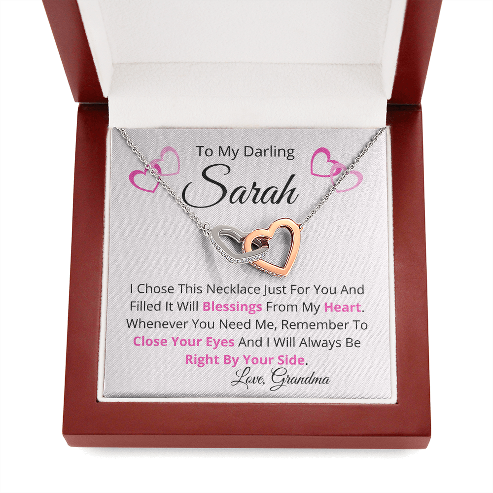 Happy Valentine's Day - Personalized Double Heart Pendant Necklace