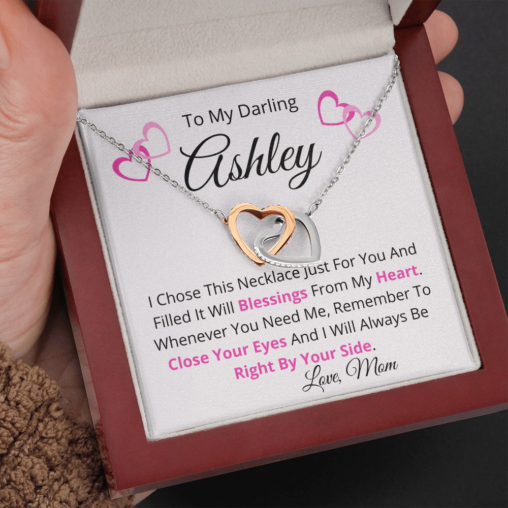 Happy Valentine's Day - Personalized Double Heart Pendant Necklace
