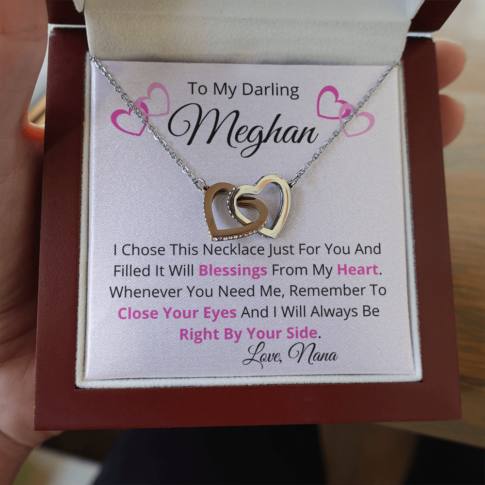 Happy Valentine's Day - Personalized Double Heart Pendant Necklace