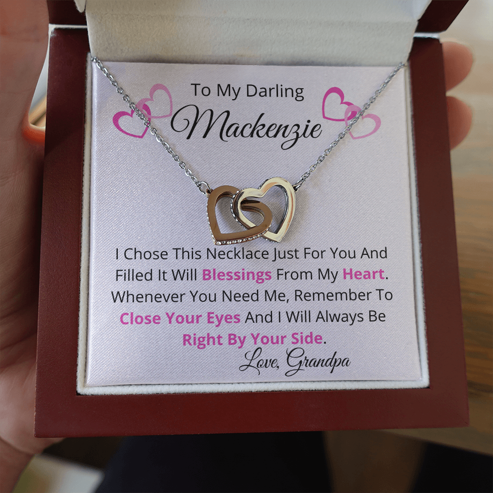Happy Valentine's Day - Personalized Double Heart Pendant Necklace