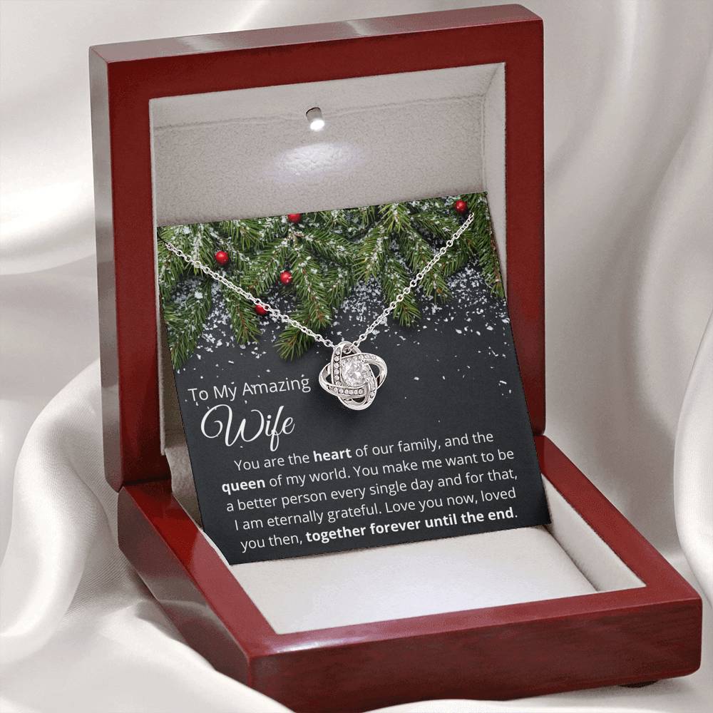 To My Amazing Wife - Christmas Gift - Pendant Necklace Message Card