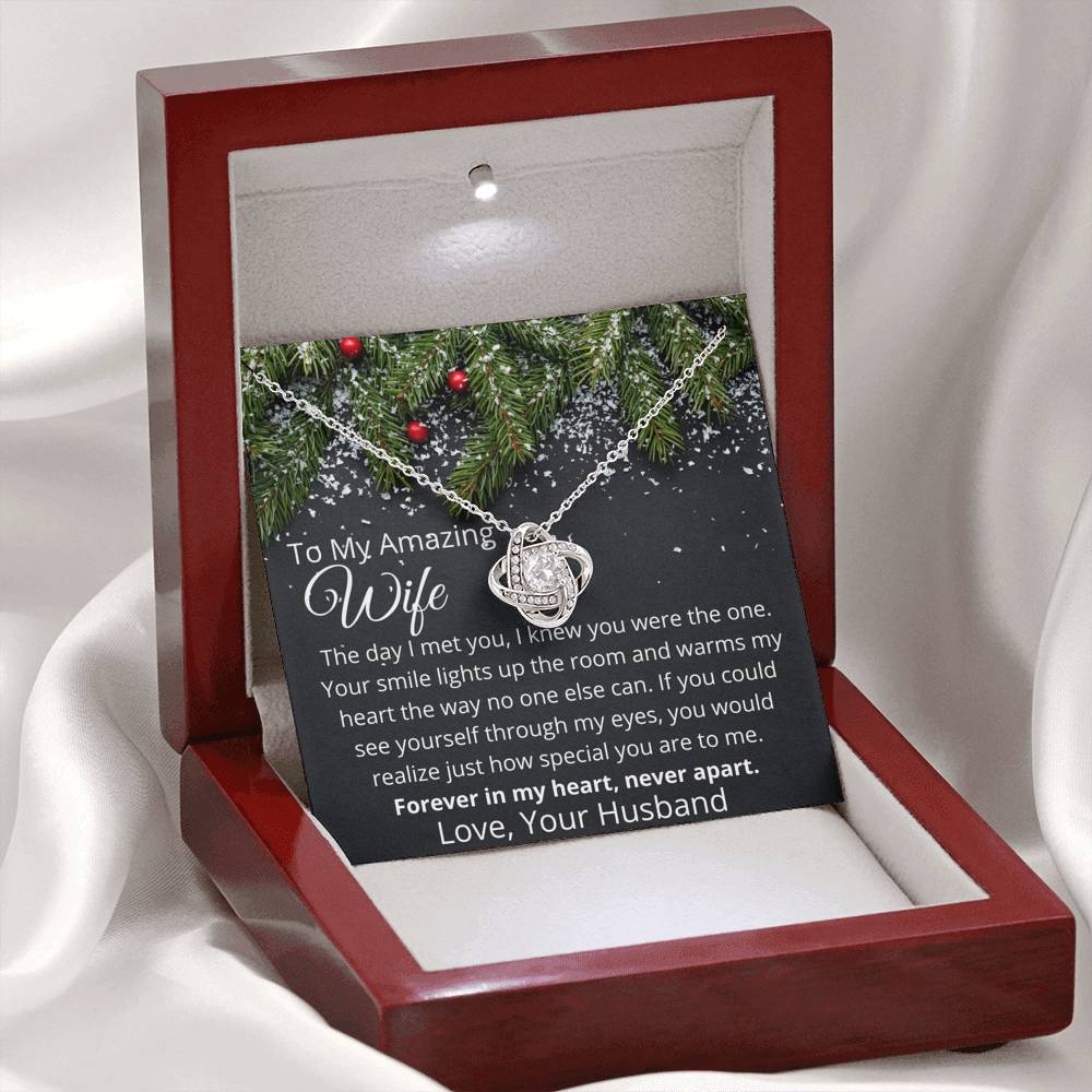 To My Amazing Wife - Pendant Necklace - Holiday Gift Set