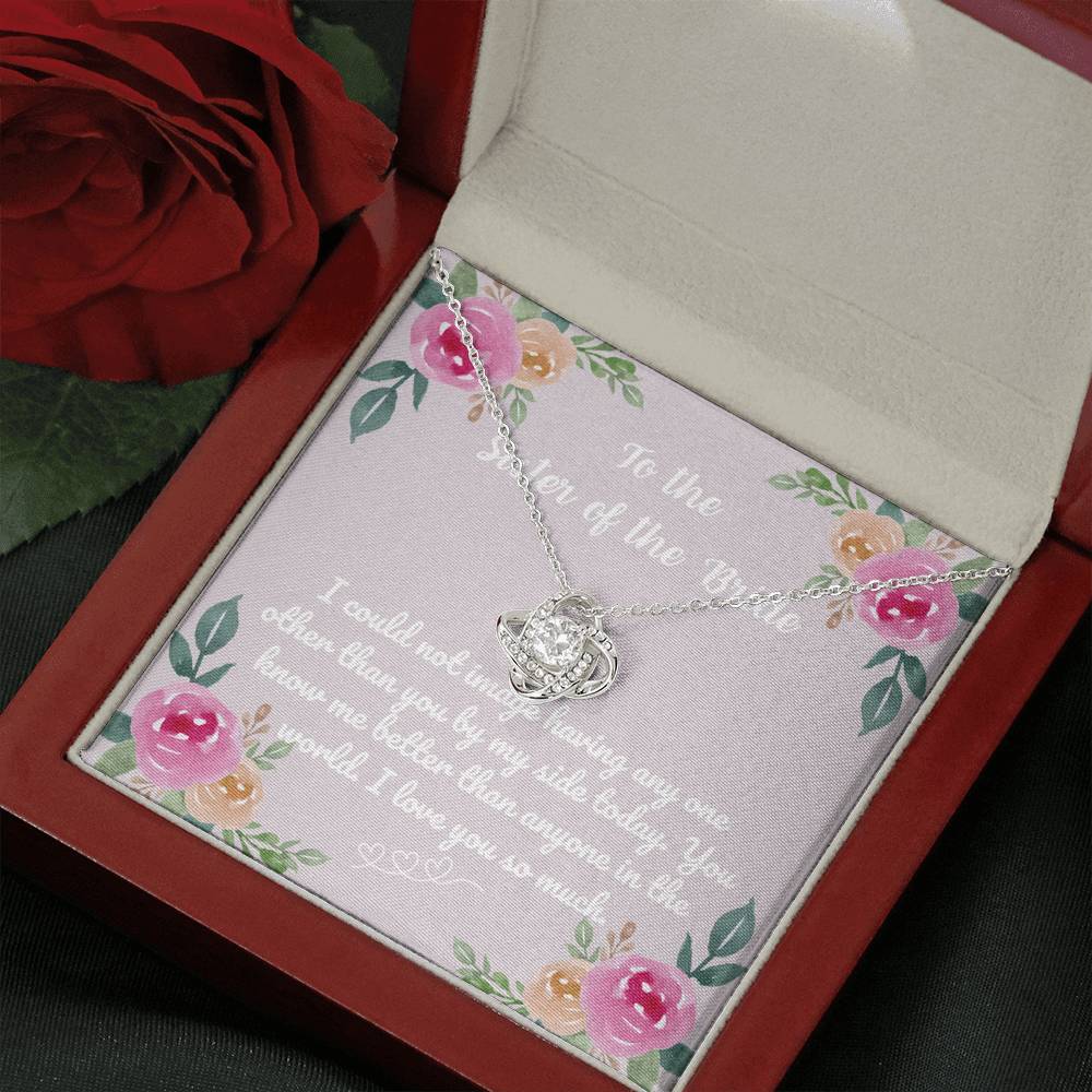 Sister of the Bride Pendant Knot Necklace
