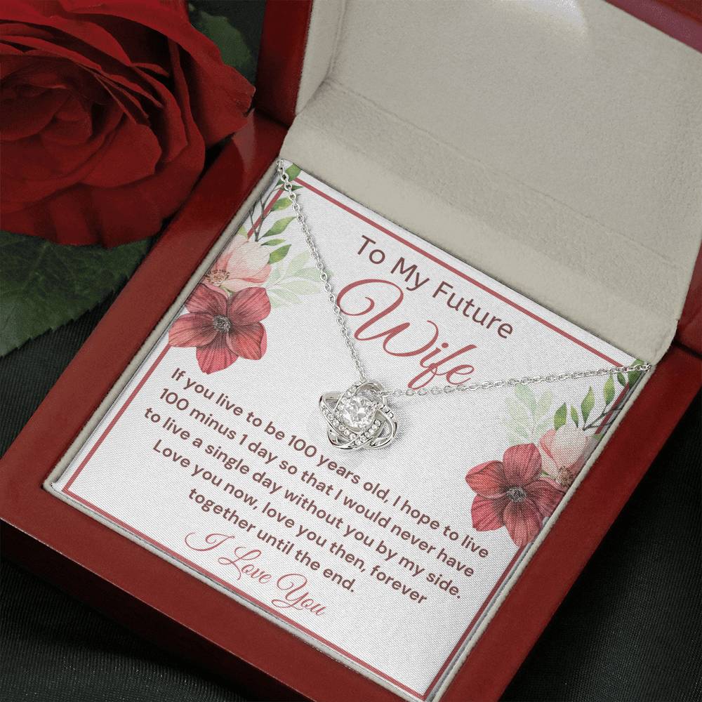To My Wife, Pendant Necklace for Her, Message Card Gift