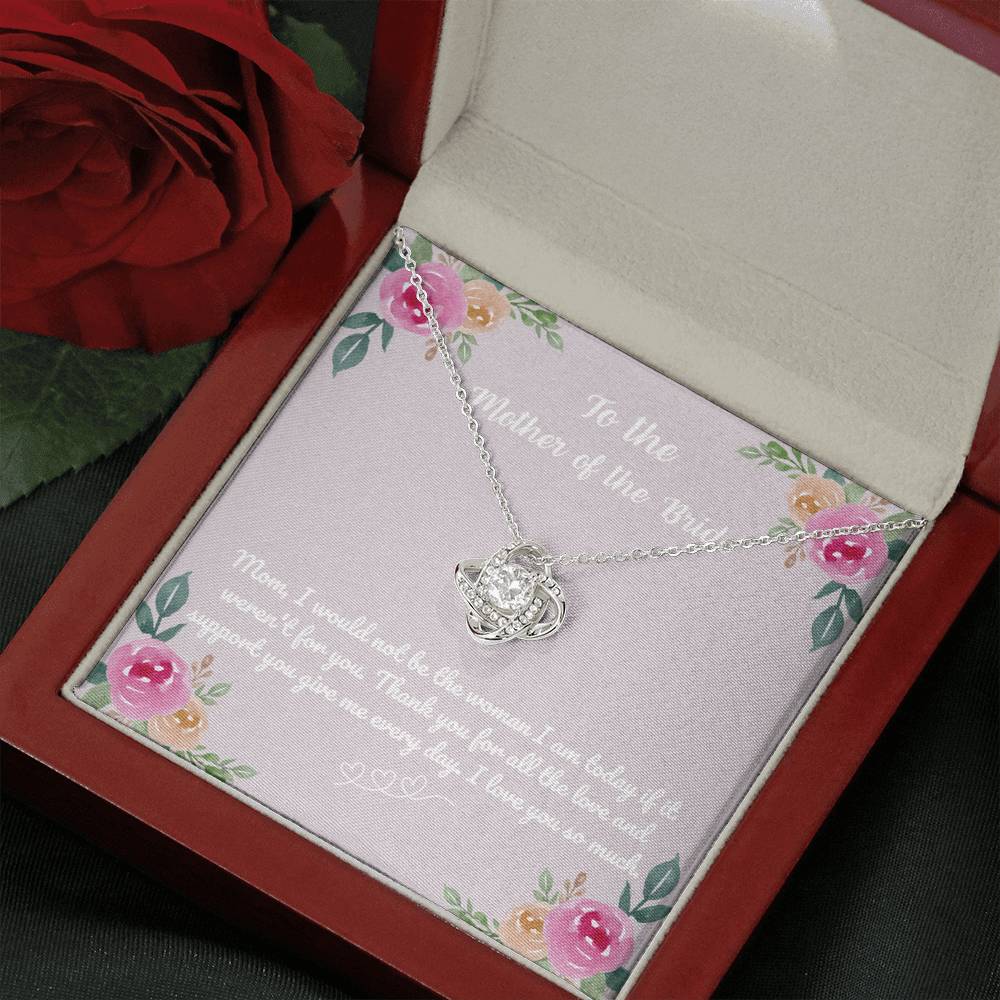 Mother of the Bride Knot Pendant Keepsake Necklace