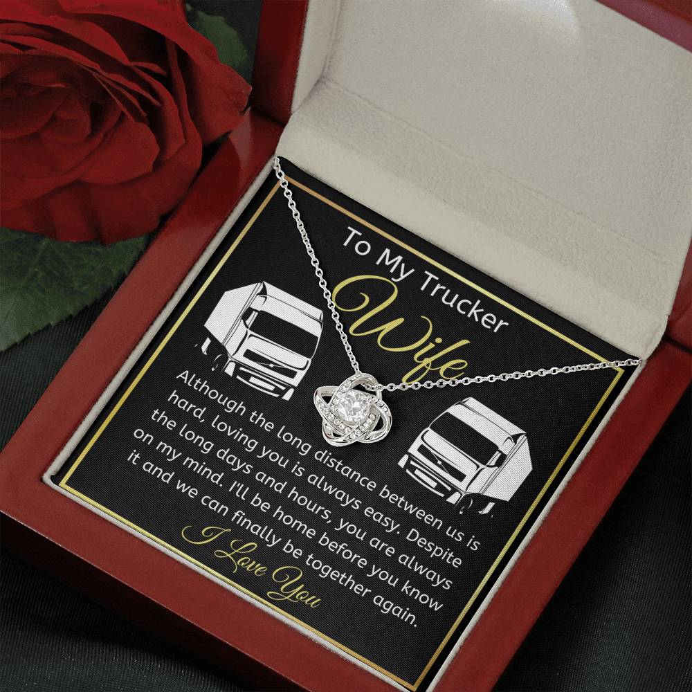 Personalized Gift for Trucker Wife, Gift for Husband to Wife, Custom Message Trucker Wife Card Copy