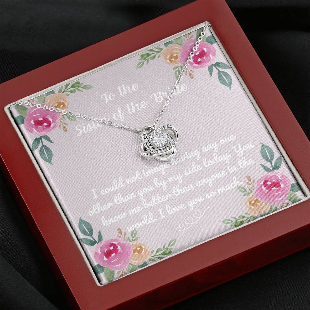 Sister of the Bride Pendant Knot Necklace