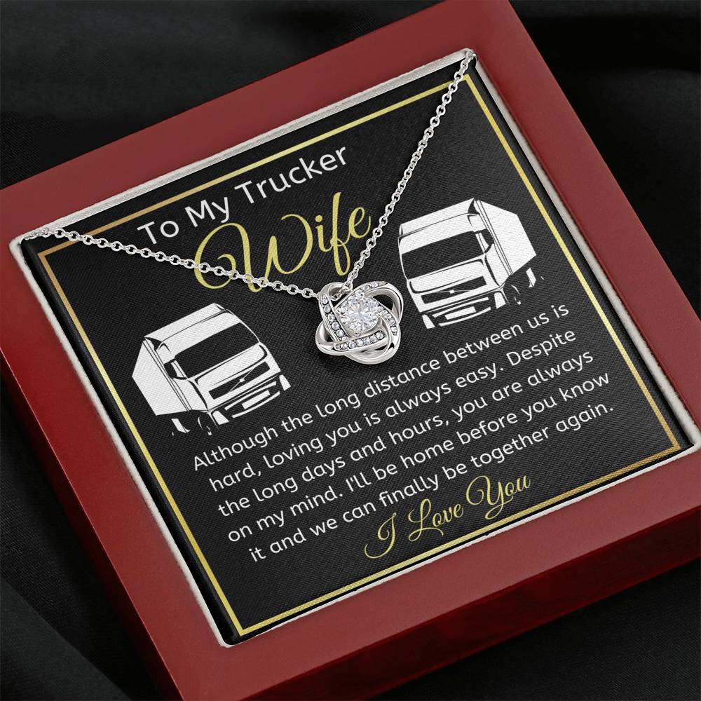 Personalized Gift for Trucker Wife, Gift for Husband to Wife, Custom Message Trucker Wife Card Copy