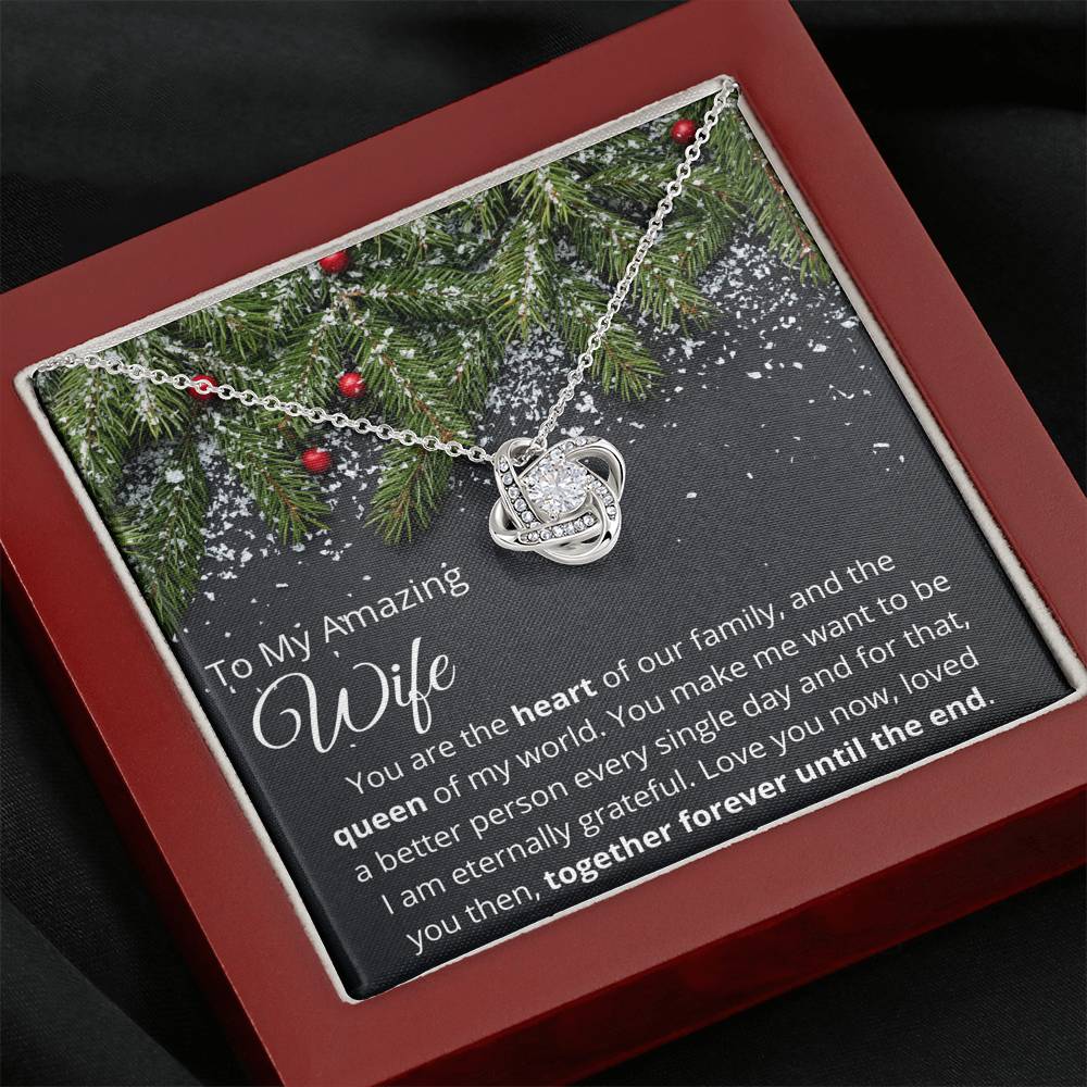 To My Amazing Wife - Christmas Gift - Pendant Necklace Message Card