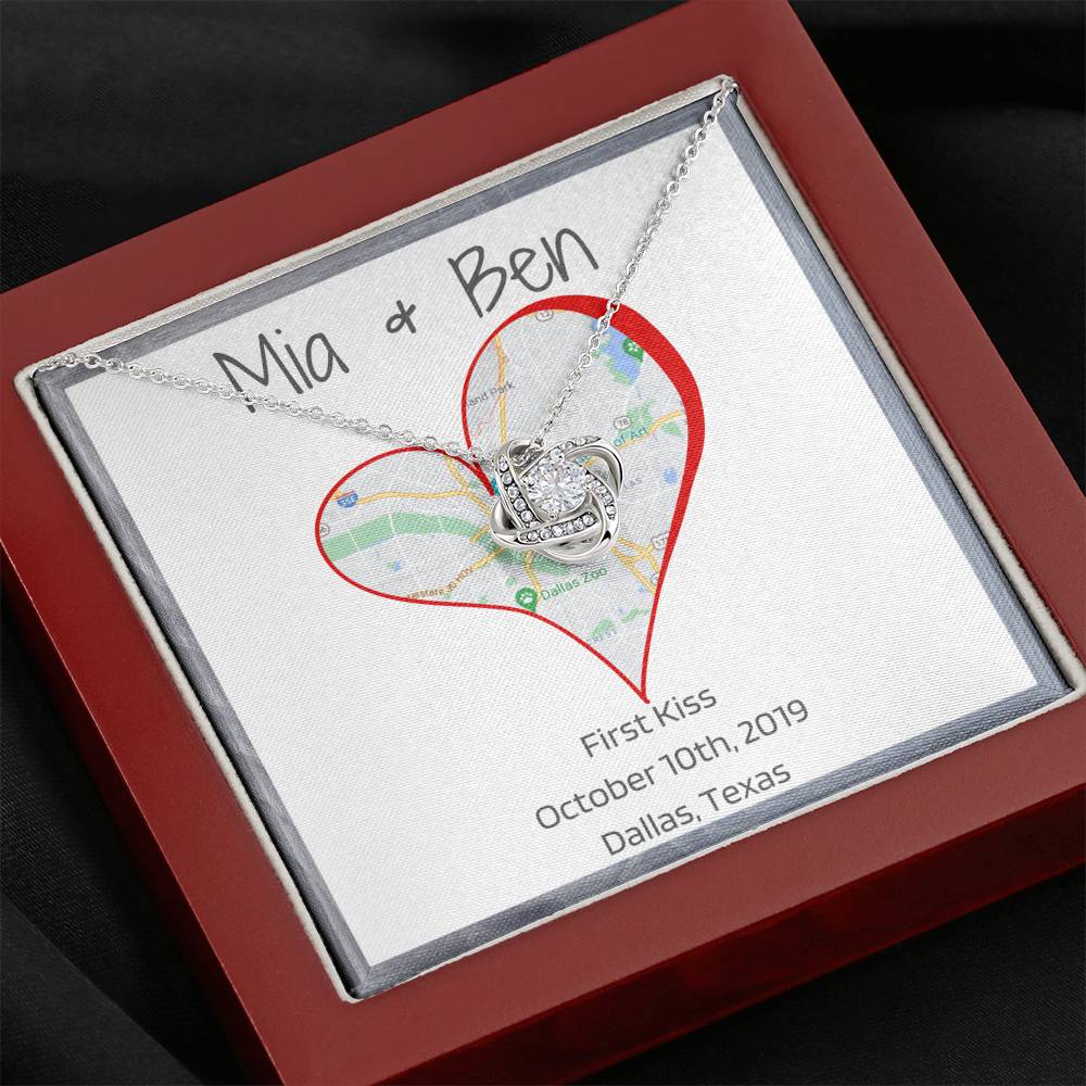 Coordinates Map, Necklace from Husband or Boyfrend