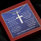 Personalized Stepson Cross, Gift for Stepson