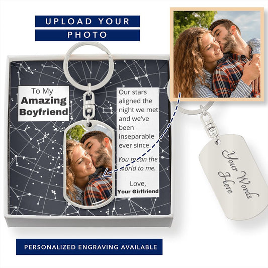 Celestial Night Sky Dog Tag Keychain Monroe TN