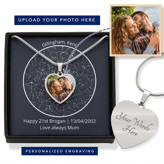 Celestial Night Sky Gillingham Kent Heart Pendant