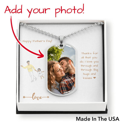 Happy Father's Day Love Luxury Dogtag Necklace