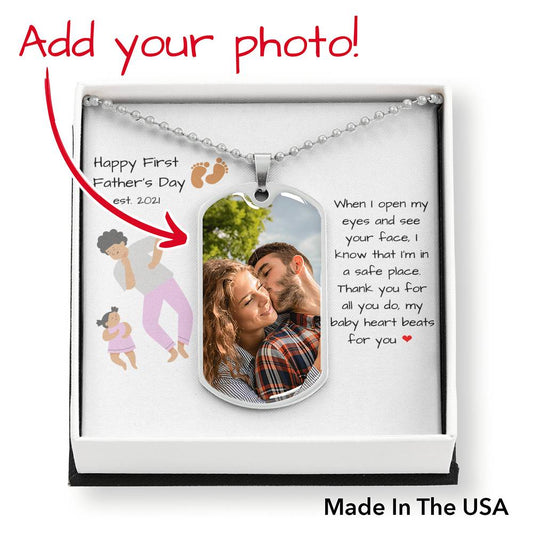 First Father's Day Dad-to-be Men's Necklace
